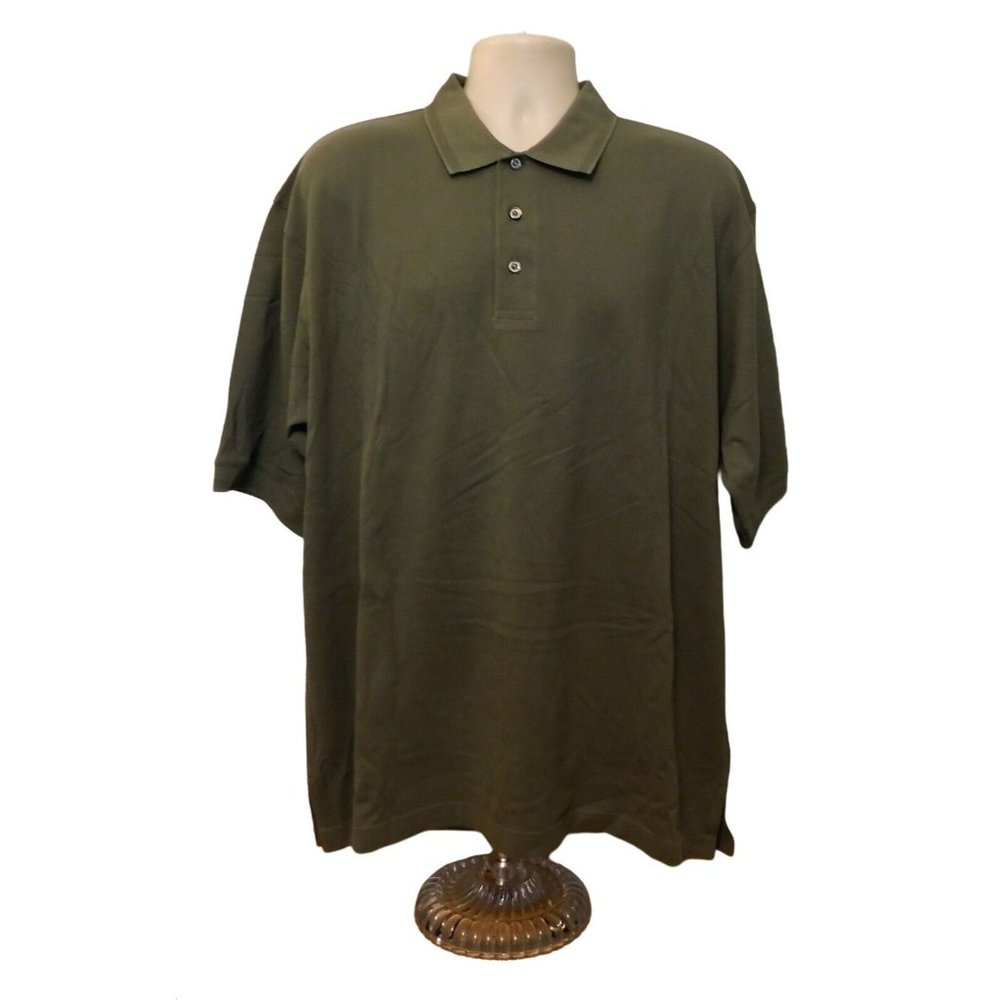Gear for Sports Polo Shirt XL Green Flex Action Short Sleeve Cotton Spandex NEW